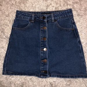 Dark Denim Blue Mini Skirt